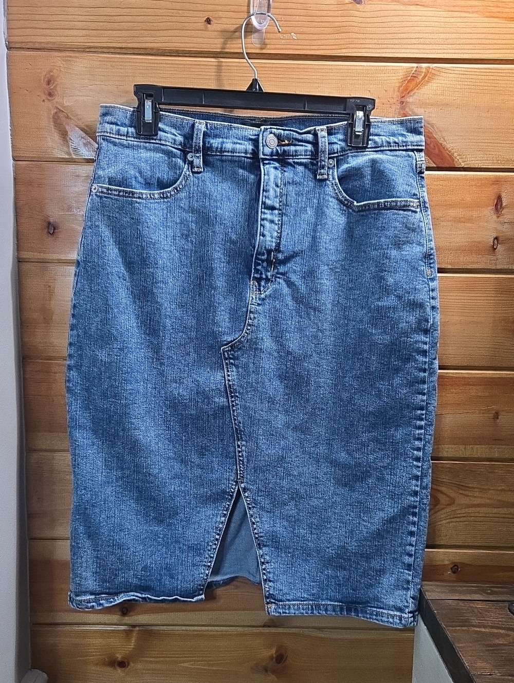 Banana Republic Blue Denim Pencil Skirt Size 12